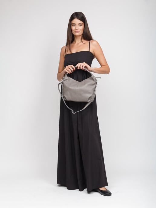 Giulia Monti Axelväska Grå Beige - Image 5
