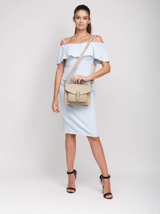 Giulia Monti Schoudertas Grijs Beige - Image 5