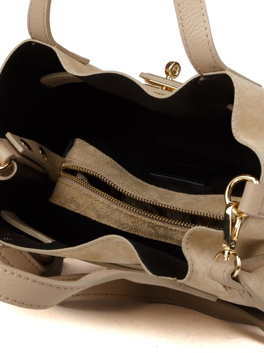 Giulia Monti Schoudertas Grijs Beige - Image 4