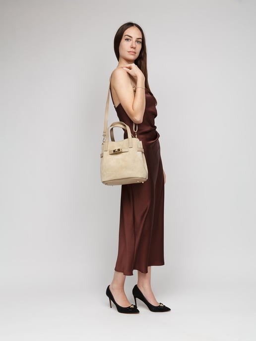 Giulia Monti Schoudertas Grijs Beige - Image 5