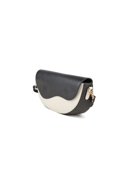 Giulia Monti Axelväska Svart Ljus Beige - Image 2