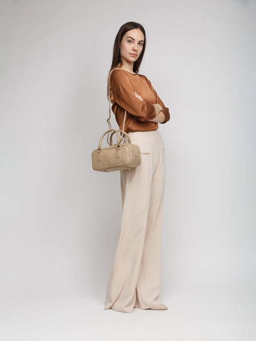 Giulia Monti Axelremsväska Grå Beige - Image 5