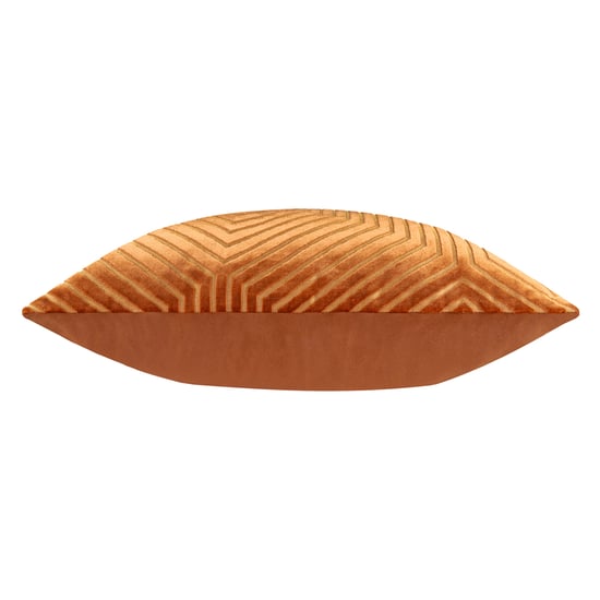 Paoletti Evoke Cut Velvet Cushion Cover, Brick - Image 4