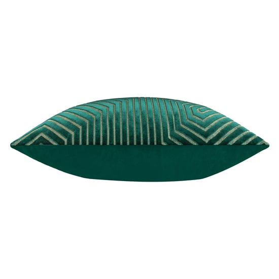 Paoletti Evoke Cut Velvet Cushion Cover, Emerald - Image 4