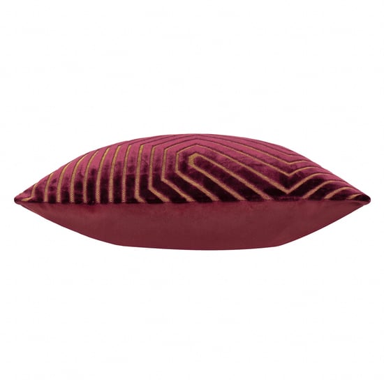 Paoletti Evoke Cut Velvet Cushion Cover, Burgundy - Image 4