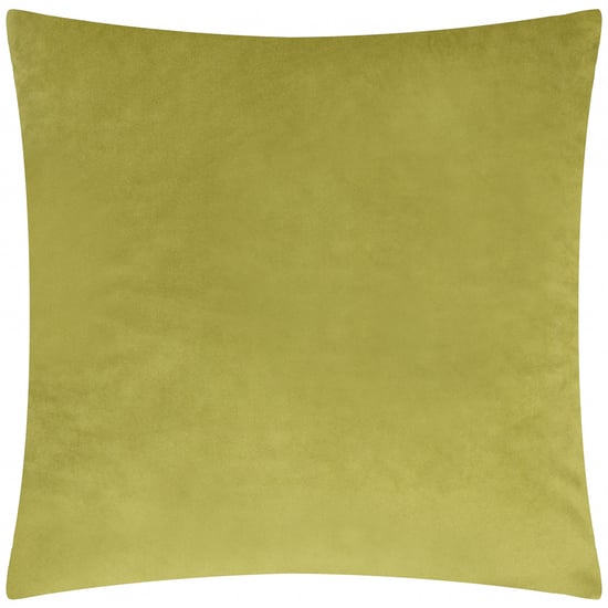 Paoletti Evoke Cut Velvet Cushion Cover, Olive - Image 2