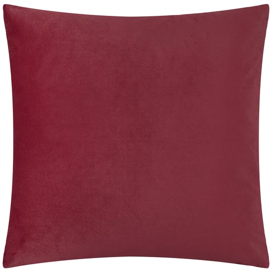 Paoletti Evoke Cut Velvet Polyester Filled Cushion, Burgundy - Image 3