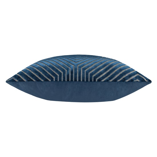 Paoletti Evoke Cut Velvet Polyester Filled Cushion, Navy - Image 4