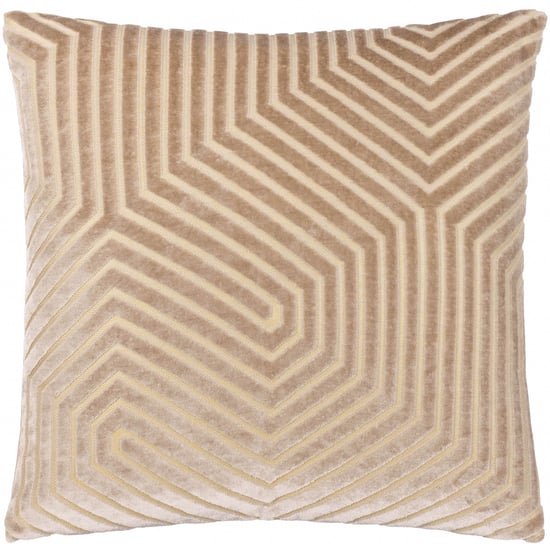Paoletti Evoke Cut Velvet Cushion Cover, Mink - Image 2