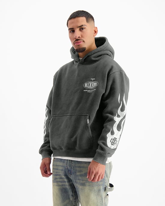 Black Bananas Mono Flame Hoodie, - Image 2