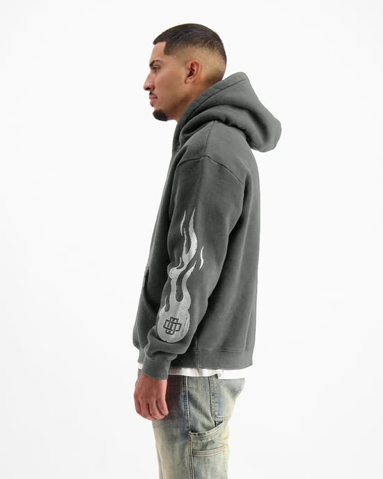 Black Bananas Mono Flame Hoodie, - Image 4