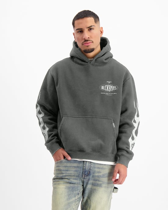 Black Bananas Mono Flame Hoodie, - Image 6