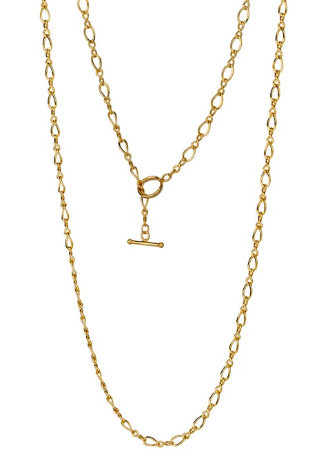 Rolled Gold Figure of Eight T-Bar 20" Necklace and 7.5" Bracelet Set - Image 2