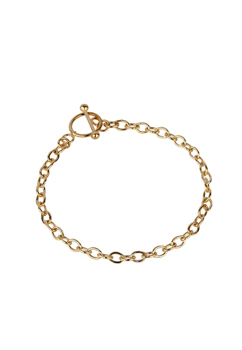 Rolled Gold Figure of Eight T-Bar 20" Necklace and 7.5" Bracelet Set - Image 3