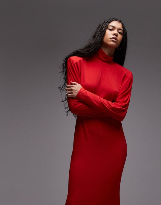 cut out red dress Renwick Long Sleeve Flower Cutout Maxi Dress In Red – Mew Mews