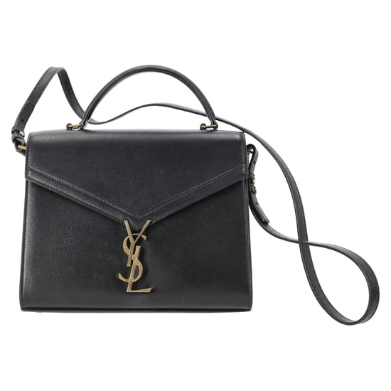 Saint Laurent Cassandra Medium Top Handle Bag in Black Leather - Image 1
