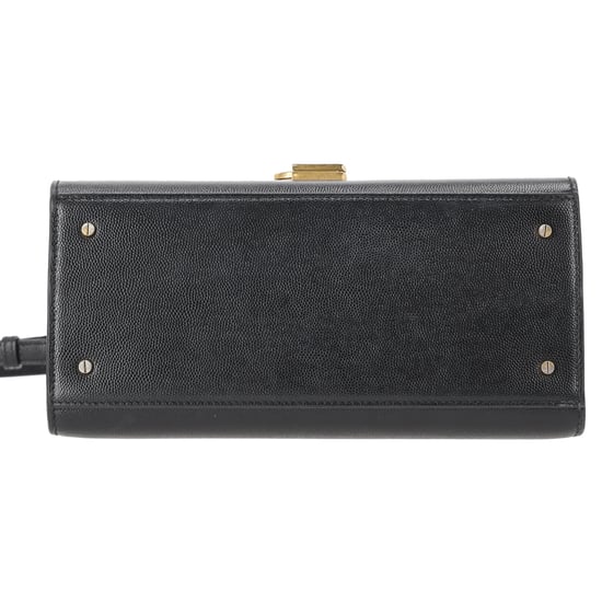 Saint Laurent Cassandra Medium Top Handle Bag in Black Leather - Image 5