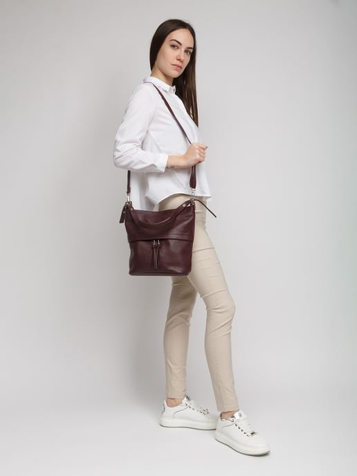 Giulia Monti Schoudertas Bordeau الأحمر - Image 5