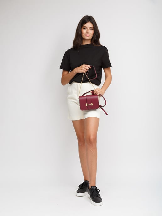 Giulia Monti Schoudertas/Tas voor om de Taille Bordeaux - Image 5