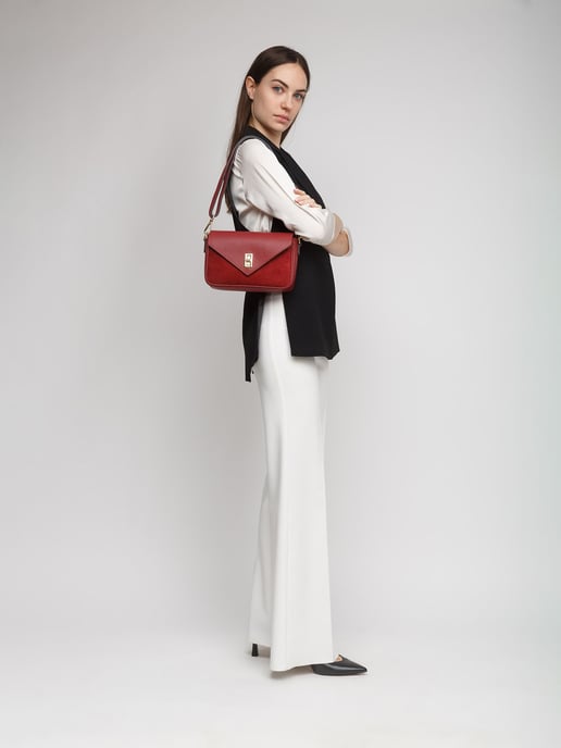 Giulia Monti Axellväska Mörkröd - Image 5