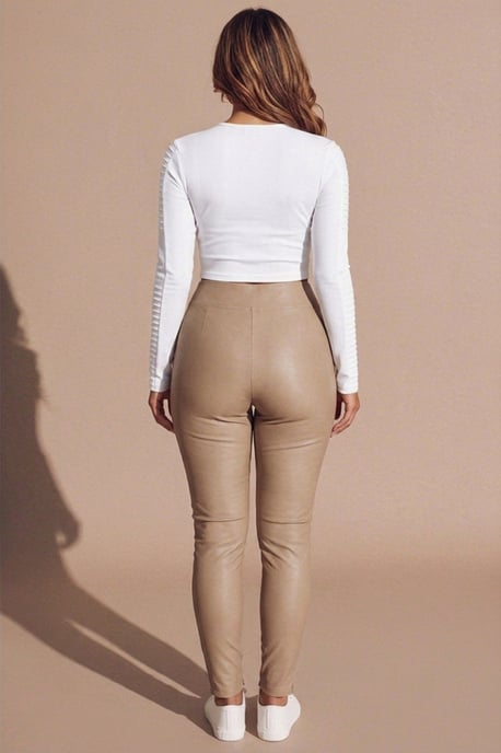 Panel Detail High Waisted Leggings- Kiya - Image 4