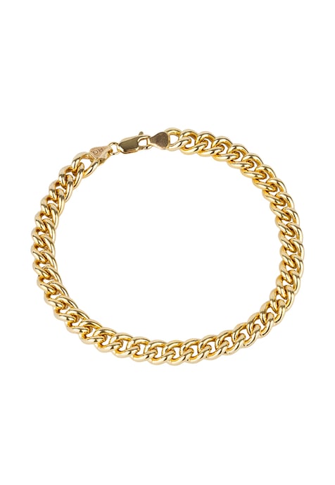 8.5" Rolled Gold Curb Chain Bracelet - Image 1