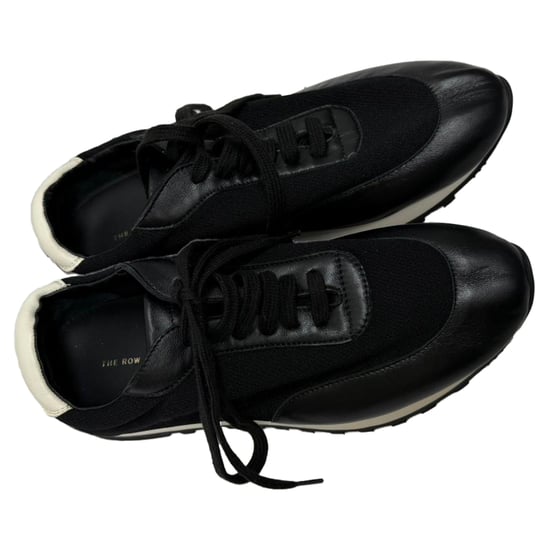 The Row Owen Runner Sneakers in Black Mesh and Leather - Image 5