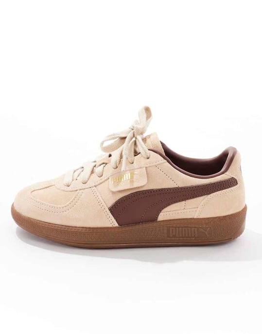 Puma Palermo trainers in light brown - Image 2