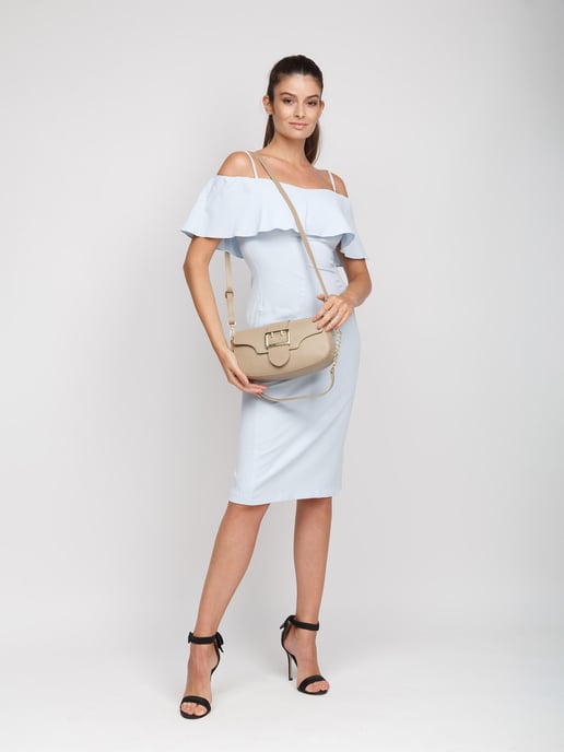 Giulia Monti Crossbody-väska Grå Beige - Image 5
