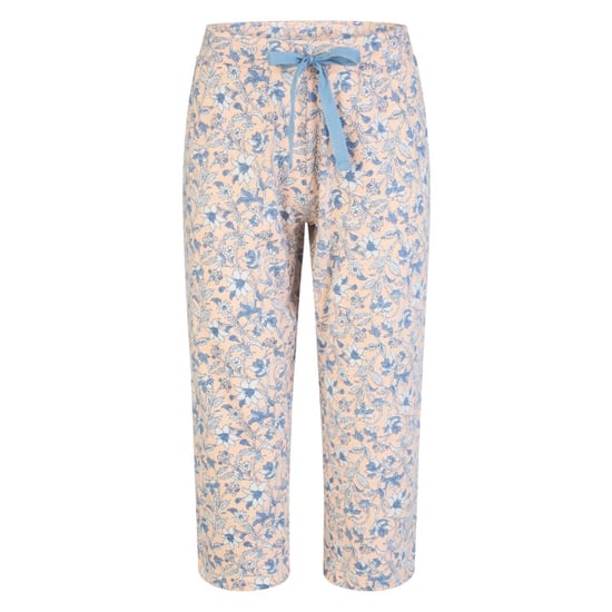 By Louise Dames capri pyjama set driekwart broek blauw/soft orange gebloemd - Image 3
