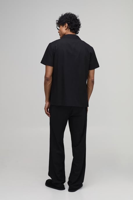 Regular Fit Short Sleeve Linen Blend Shirt - Image 2