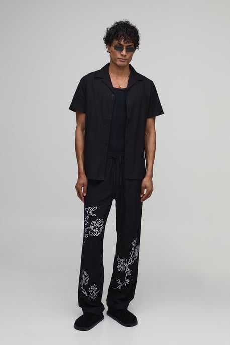 Regular Fit Short Sleeve Linen Blend Shirt - Image 4