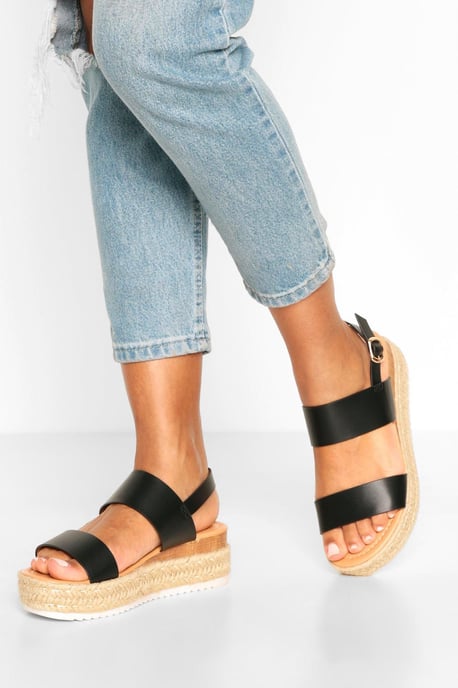 Double Strap Espadrille Flatforms - Image 1