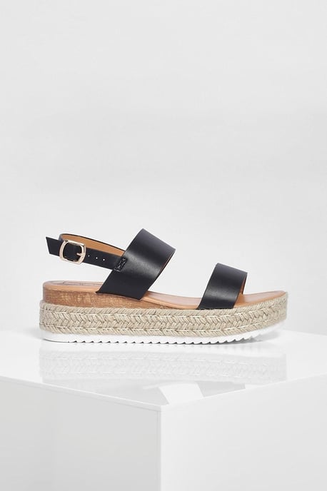 Double Strap Espadrille Flatforms - Image 2