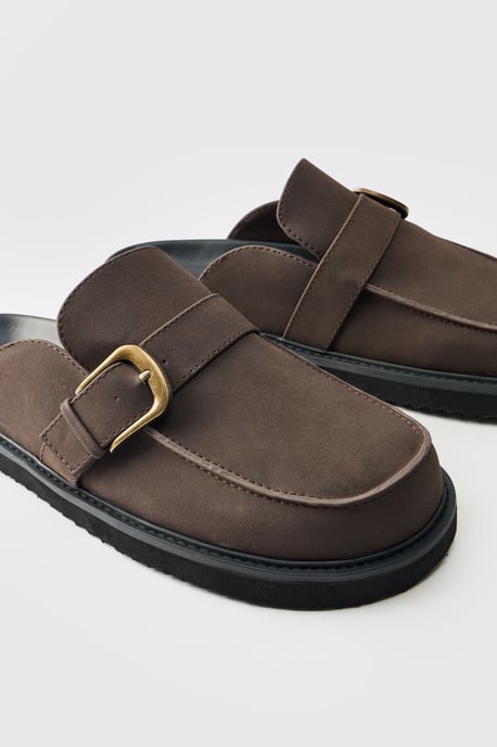 Chunky Buckle PU Mule - Image 3