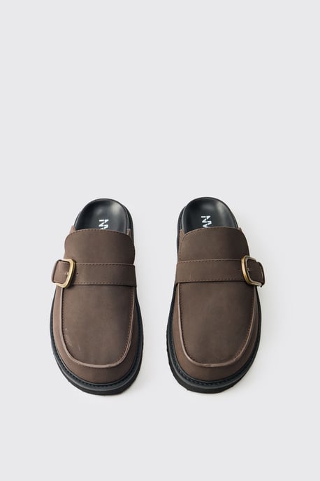 Chunky Buckle PU Mule - Image 4
