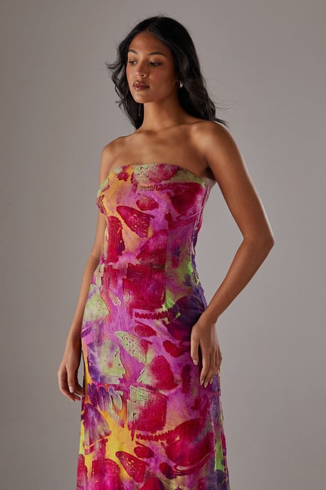 Burnout Bandeau Maxi Dress - Image 2