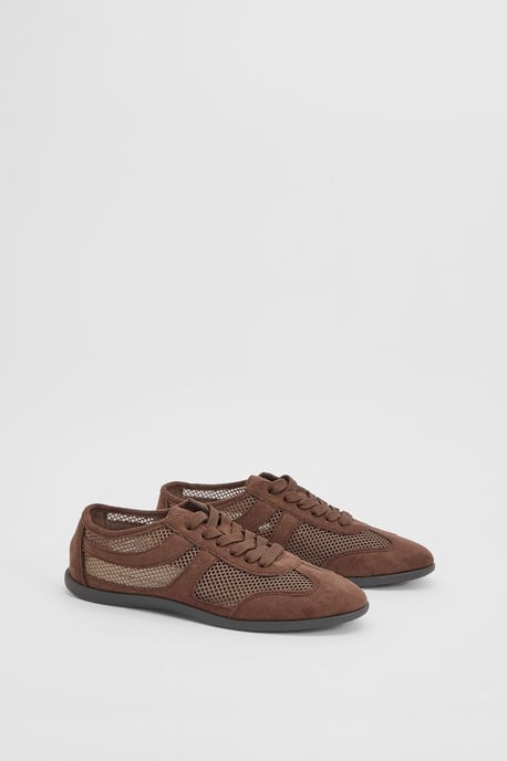 Lucy Mesh Lace Up Trainers - Image 1