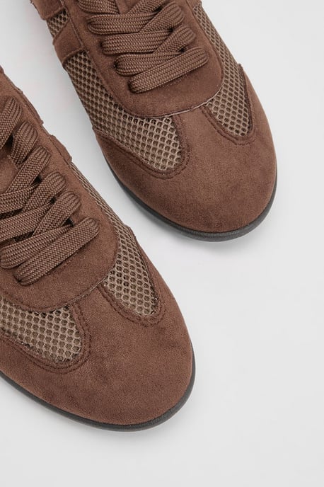 Lucy Mesh Lace Up Trainers - Image 3