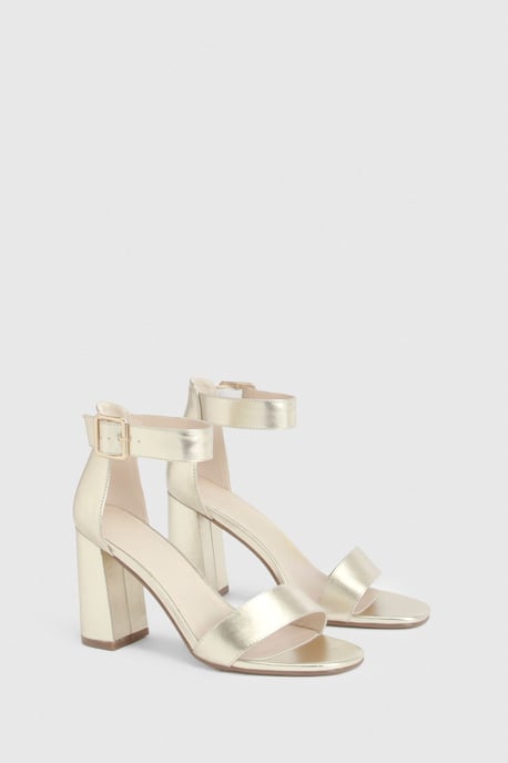 Wide Fit Buckle Detail 2 Part Block Heels - Image 2