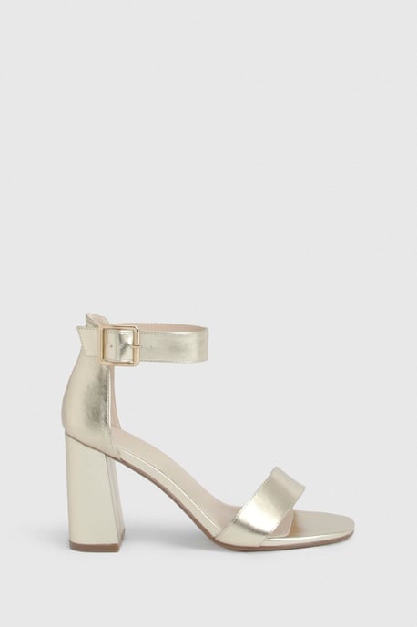 Wide Fit Buckle Detail 2 Part Block Heels - Image 3