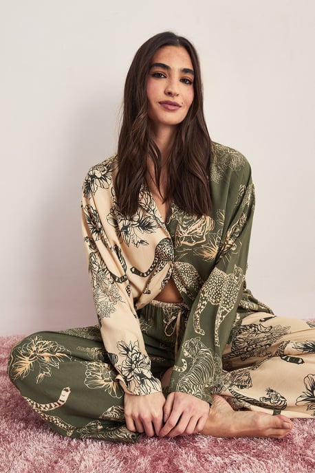 Tiger Splice Trouser Pajama Set - Image 1
