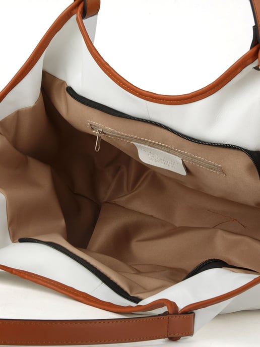 Giulia Monti Tote-väska Vit Guldbrun - Image 3
