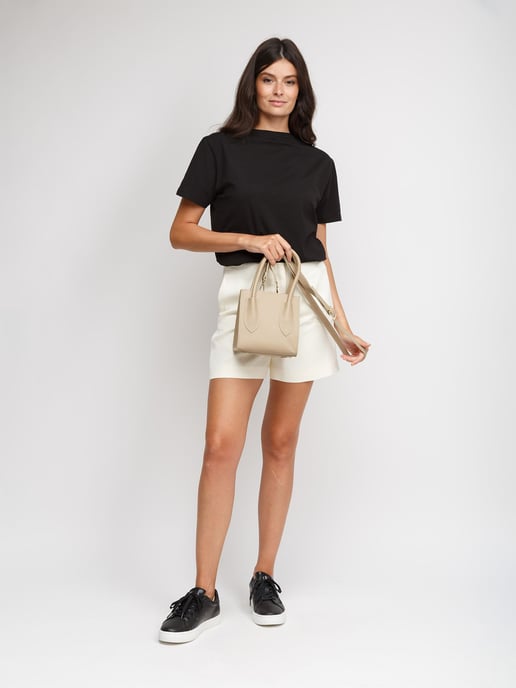 Giulia Monti Handväska Grå Beige - Image 5