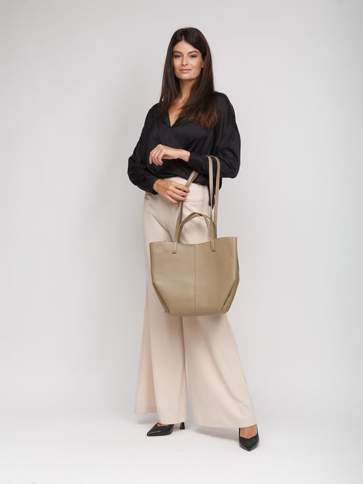 Giulia Monti Tote Bag Ljus Taupe - Image 5