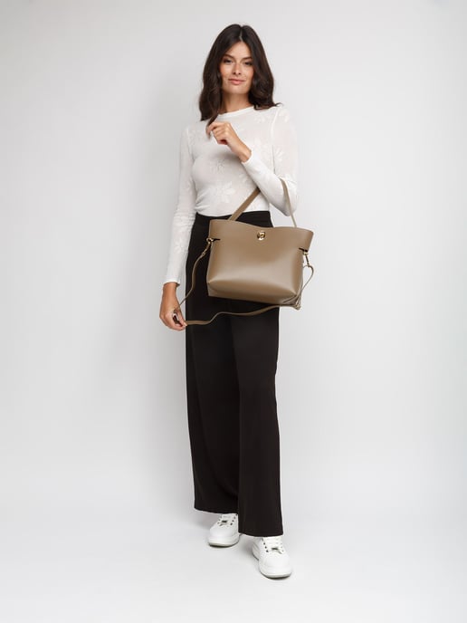 Giulia Monti Tote-väska Taupe - Image 5