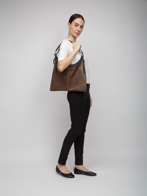 Giulia Monti Tote-väskan Brun Svart - Image 5