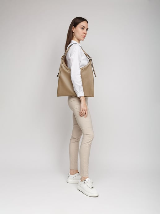 Giulia Monti Tote-väska Taupe - Image 5