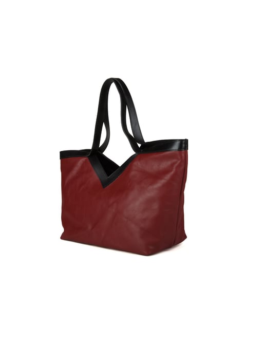 Giulia Monti Tote-väska Vinröd Svart - Image 2