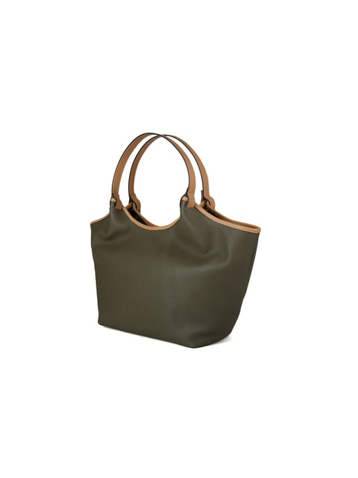 Giulia Monti Tote Bag Leger Groen Beige - Image 2